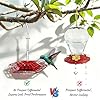 2 Pack Hummingbird Feeders for Outdoors Hanging with 30 Feeding Ports Saucer Humming Bird Feeder with Integrated Ant Moat Bee-Proof Leak-Proof No Drip, Easy Cleaning and Refill #1
