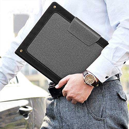 Padfolio Portfolio Case,Skycase Business Portfolio Folder,Interview/Conference/Legal Document Organizer with Letter/A4 Size Clipboard,Internal Holder for iPad/Tablet (up to 12.9")Document Sleeve-Black
