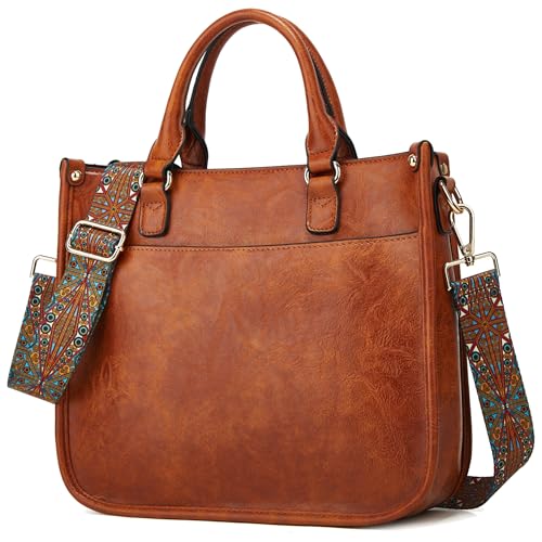 Crossbody Purses and Handbags for Women, Tote Shoulder Bag Satchel Purse and PU Leather Top Handle for Ladies