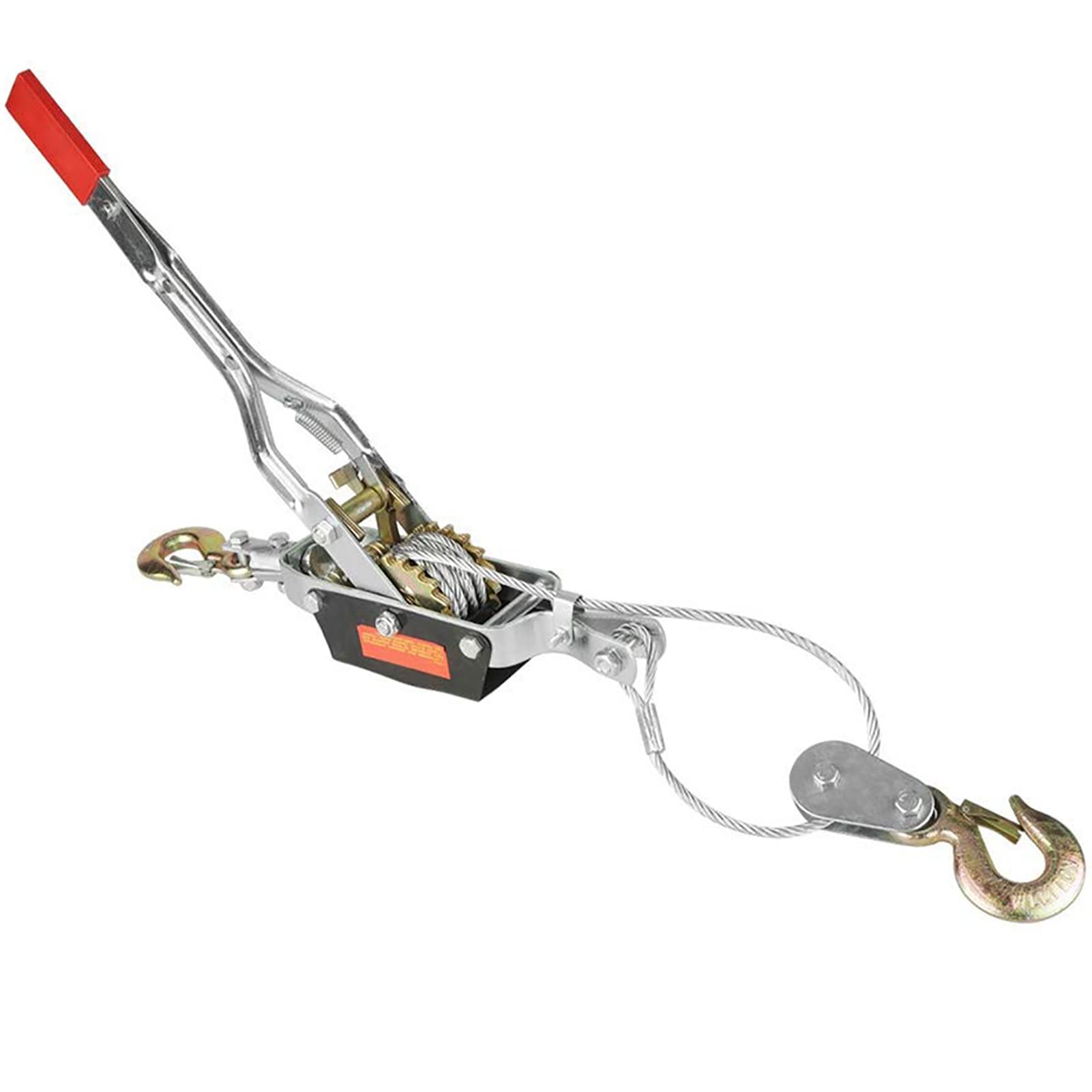2/4T Drahtseil-Hand-Power-Puller-Anziehwerkzeug, Mini-Spanner mit Doppelhaken-Hebewerkzeug für Bau, Autobahn, Brücke (4T)