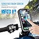 Faneam Wasserdicht Handyhalter Fahrrad, Motorrad Handyhalterung Abnehmbare, 360​​° Drehbarem Lenker Halter für Smartphone 4.7 – 6.1 Zoll, Anti-Vibration, Touch ID und Face ID (S)