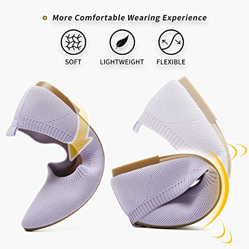 Image of BABUDOG Women's Mesh Flats Shoes Pointed-Toe Dress Shoes for Women Black Flats Comfortable Memory Foam Flats
