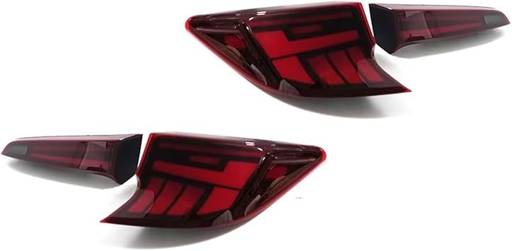 Parts Rear Tail Light 1PAIR LED Car Rear Taillight Assembly For Toyota For Corolla Hatchback GR 2019-2024 Led Tail Lamps Auto AccessoriesRed lens