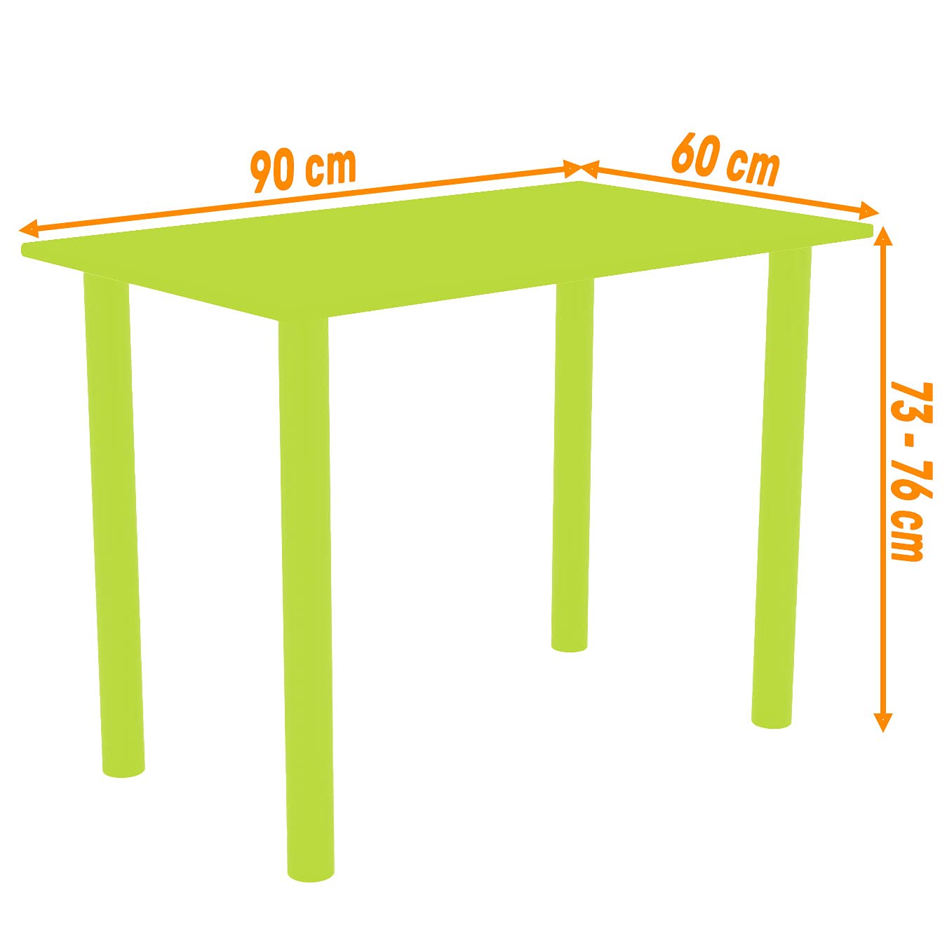 AKKE mikon 90x60 | Esszimmertisch - Esstisch - Tisch mit SCHWARZEN Beinen - Küchentisch - Bürotisch | Beton
