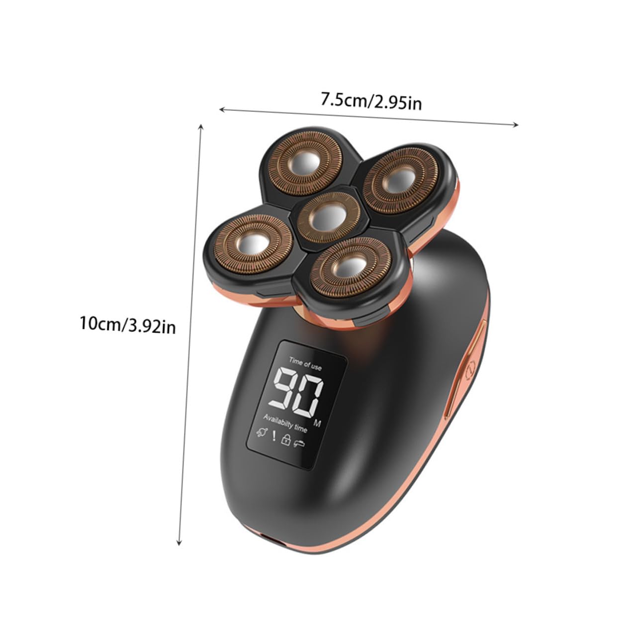 1pezzi Rasoio Elettrico Regolabarba Testine Rasoio Sicuro e Pratico Per Viaggi e Uso Domestico Ricaricabile Usb Facile Da Lavare Nero