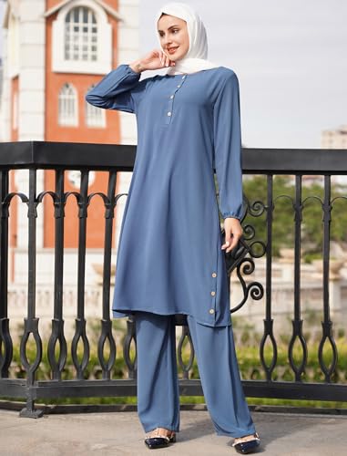 Muslim Clothes for Women Modest Abaya Button Down Robe Afghan Loose Pant Dubai Attire Islamic Plus Size Boho Caftan4