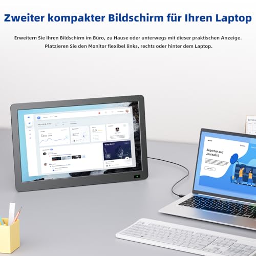 DESOBRY Tragbarer 14.3-Zoll-Fernseher mit Antenne, Kleiner tragbarer Fernseher mit DVB-T2 Tuner, Mini LCD-Fernseher, der mit Batterien aufgeladen Werden kann – Bild 4
