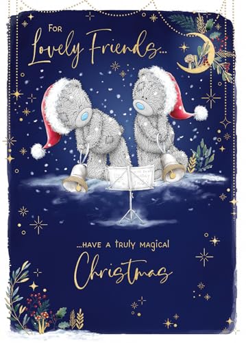 Me To You Tatty Teddy Christmas Card For Lovely Friends 5x7ins - Official Collection