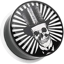 Covet Jewelry The Depper Skull Single Flared Ear Gauge Plug