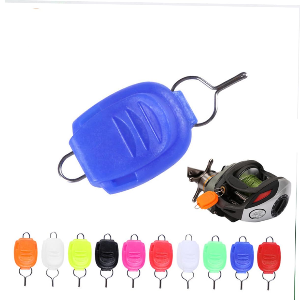 KICHOUSE 25Pcs Fishing Accessories Luminous Fishing Line Clip Durable Fishing Stopper for Easy Rigging Mixed Color Fishing Tackle for Secure Line Management