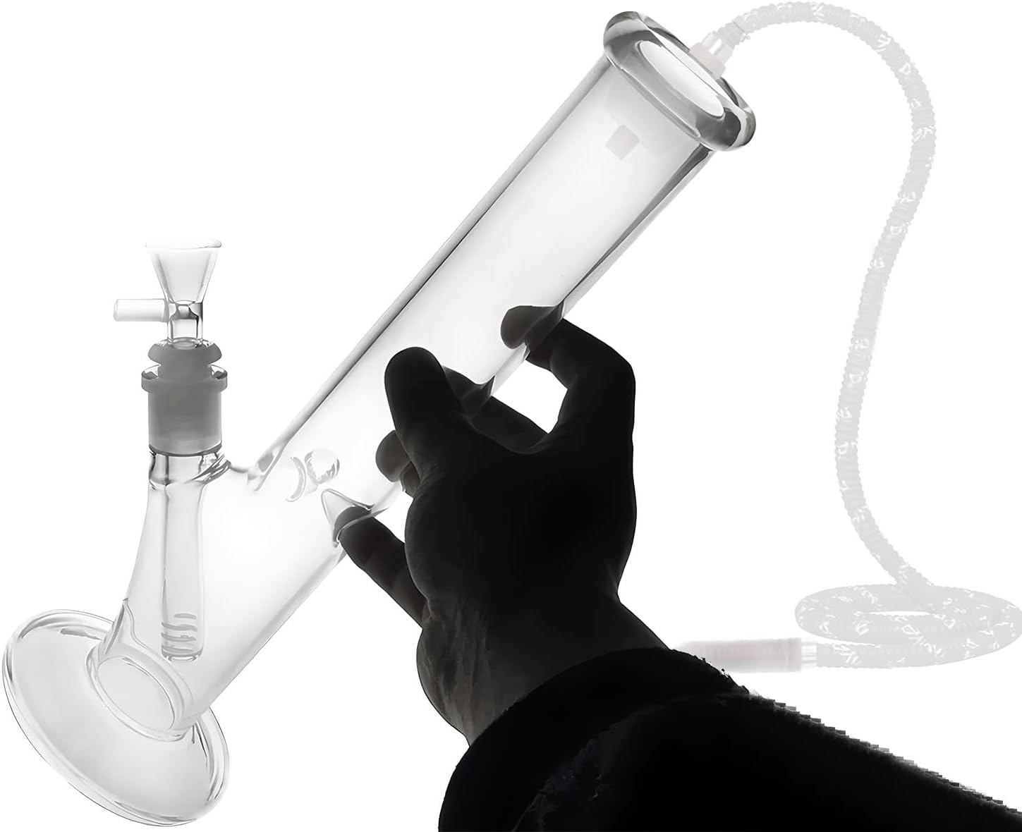 Hookah Set - 10 inch Portable Glass Hookah with Glass Vase for for Tobacco Use Only, Hookah Hose (Adults 21+)