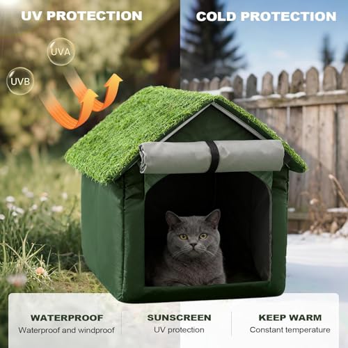 Maison pour chat d'extérieur cabane pliable chats errants