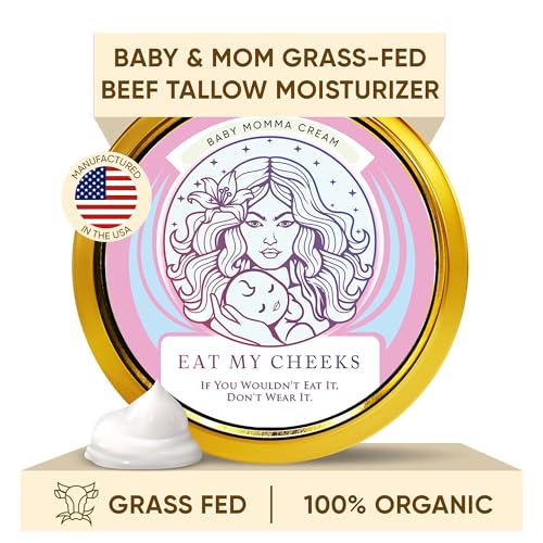 Image of Eat My Face Grass Fed Beef Tallow for Skin, Organic Beef Tallow for Face Moisturizer with Shea & Cocoa Butter, Babies & Moms Skin Care for Stretch Marks & Eczema, Helps Cradle Cap & Diaper Rash - 4 oz