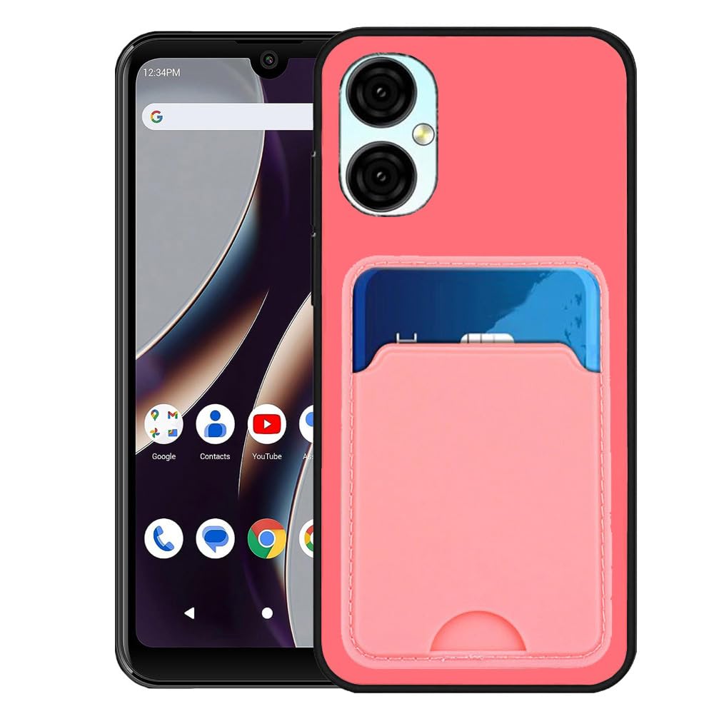 BLU G53 Case Compatible with BLU G53 Phone Case BLU G53 G0850 Case BLU G53 6.5" Case Cover [2In 1 Wallet Cover with Credit Card Holder Protection Silicone Rubber Slim Thin Design] -pink