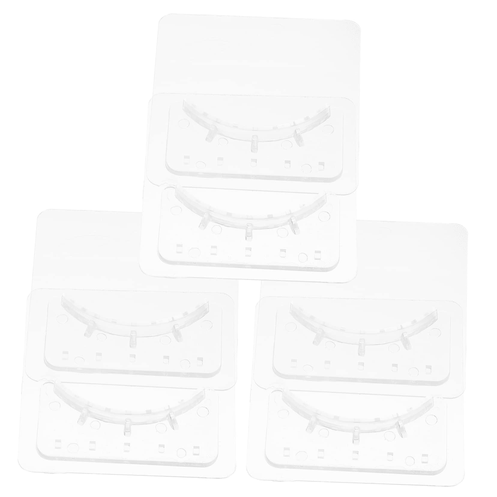 SOLUSTRE 18paires Support De Rideau De Autocollant De Supports De Tringle à Rideau Adhésifs Sans Perçage Pour Salle De Bain Fixation Facile Et Pratique Transparent