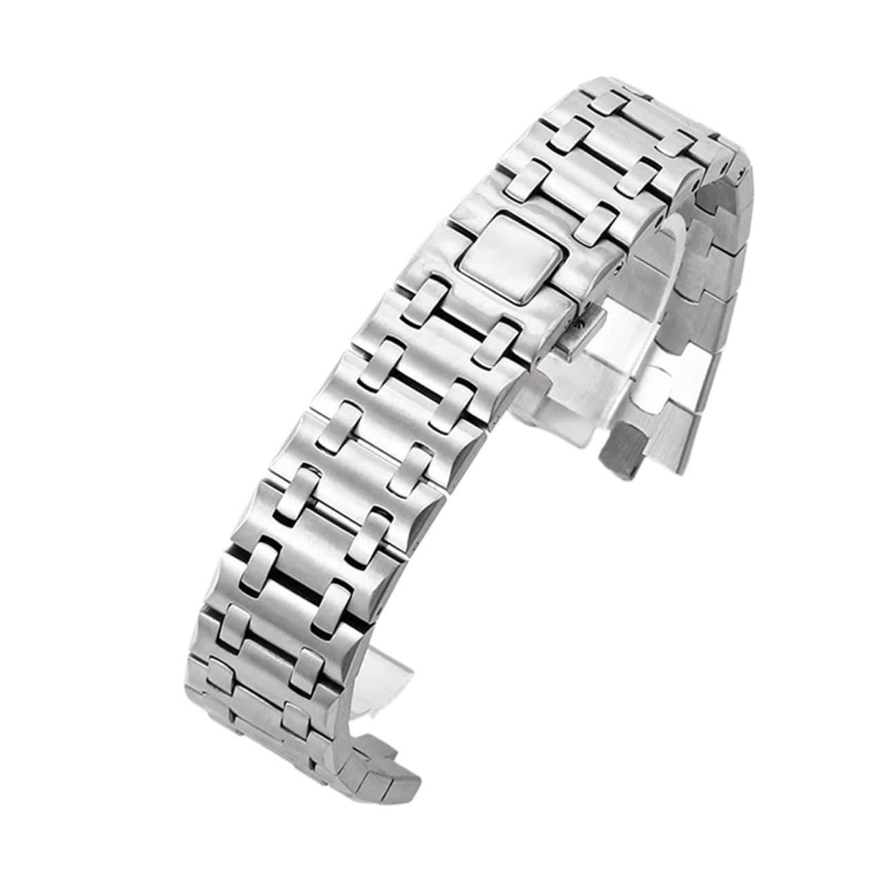 Genérico Correa de reloj de acero inoxidable de 28 mm compatible con AP15710 AP26470 Audemars Piguet Royal Oak Correa de reloj for hombre Accesorios de pulsera