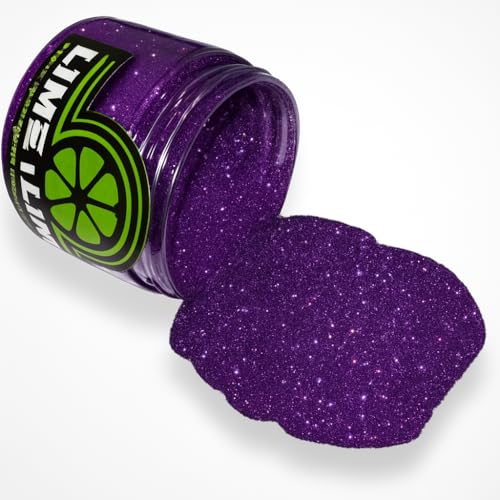 LiME LiNE Sprayable Metal Flake Paint Additive: Solvent Resistant Glitter for Automotive Custom Painting (Purple)