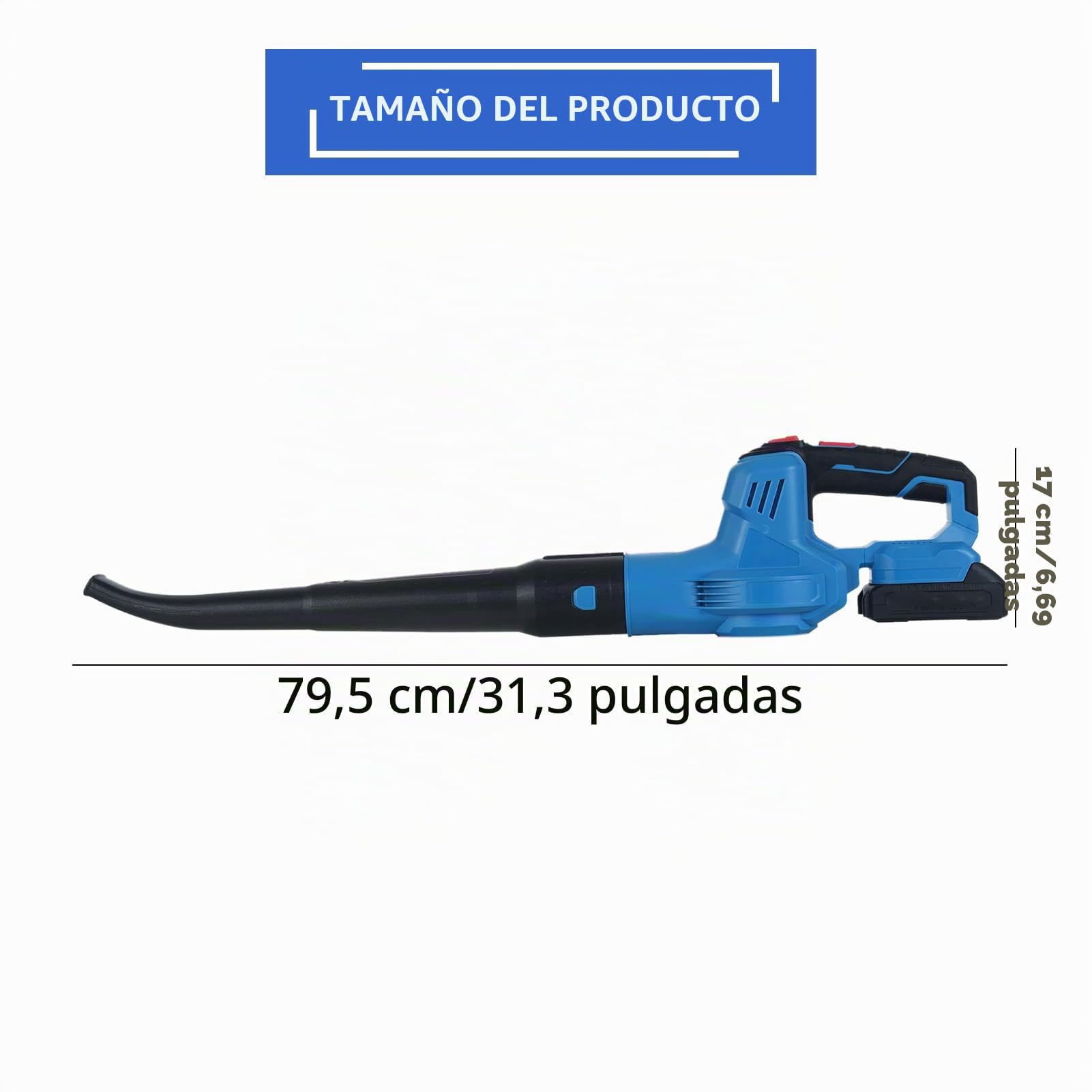 Soplador de Hojas Ligero, Soplador de Polvo Inalámbrico Ajustable de 2 Velocidades, 20V 450 W Potente Motor sin Escobillas, 150 mph Soplador de Nieve con Batería, con Batería de 2 * 2000mAh