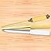24K Gold Plated Letter Opener Knife – Antique Golden Rose Design - Flat Ergonomic Handle for Comfort – Desk and Office Supplies