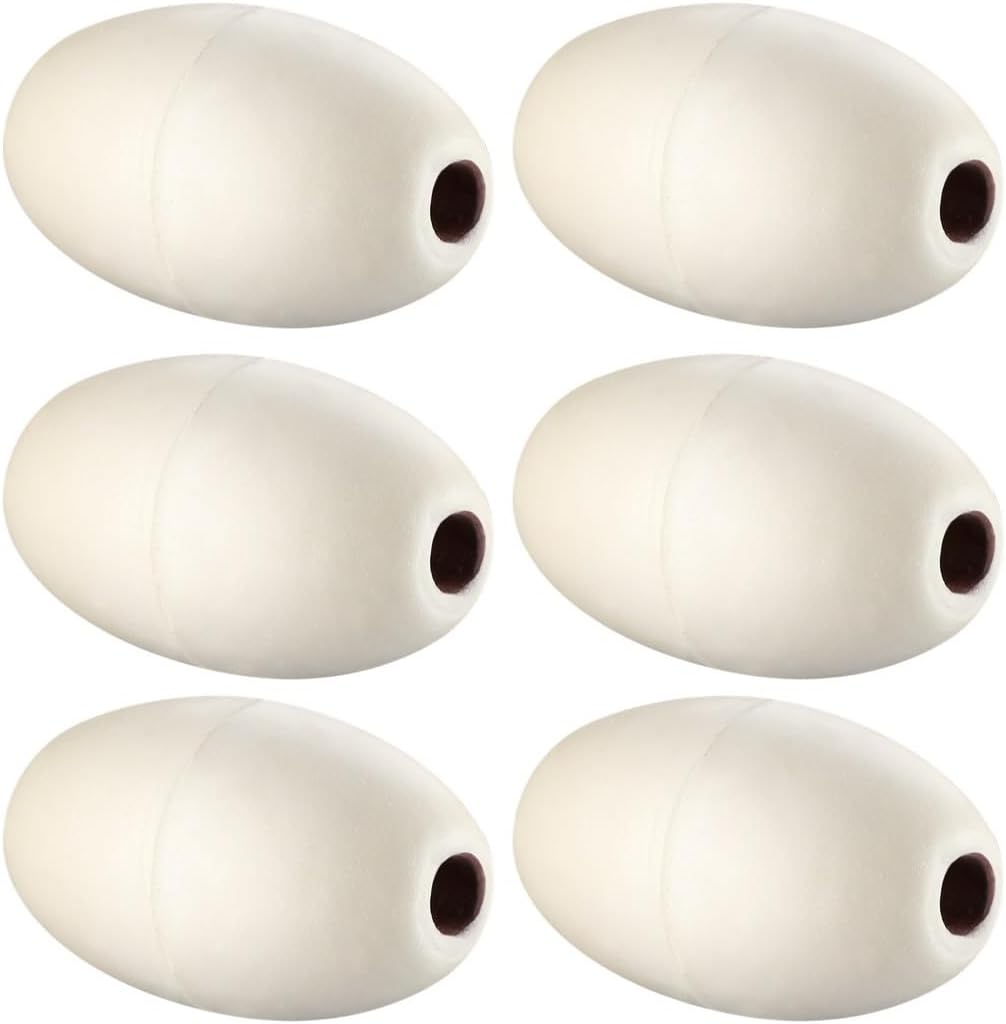 6 Pack Rope Float, 0.7 Inch Hole Water Float, 3.5 X 5.5 Inches Oval Marine Buoy, Ideal for Fishing Marker Buoys, Water Ski Ropes, and Lines