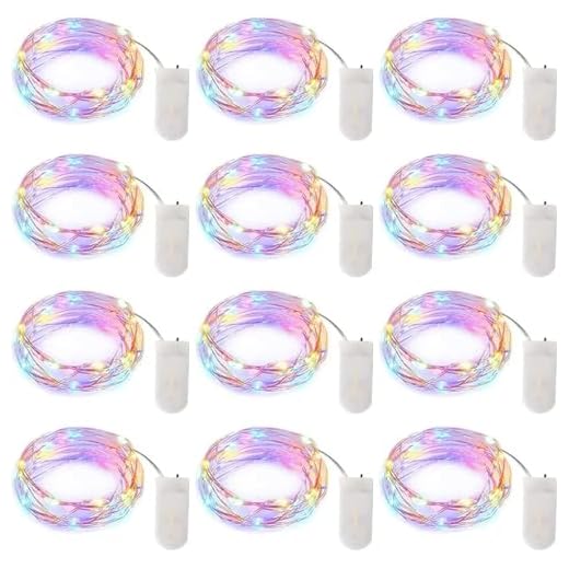 21 Creative Mother's Day Decor Ideas to Celebrate Mom 3 Brightown 12 Pack Easter Day Pastel LED Fairy Lights Battery Operated - Waterproof Silver Wire 7 ft 20 LED Firefly Lights for Easter Day Decor DIY Craft Party Bedroom