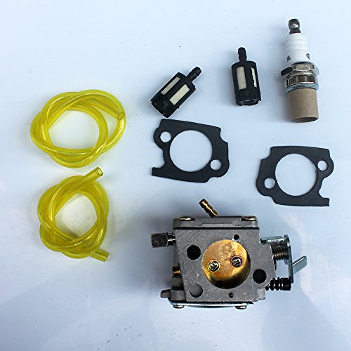 KIPA Carburetor Spark Plug Fuel Filter kit for Stihl 041 041AV 041 Farm Boss Gas Chainsaw # 1110-120-0609 with Mounting Gaskets