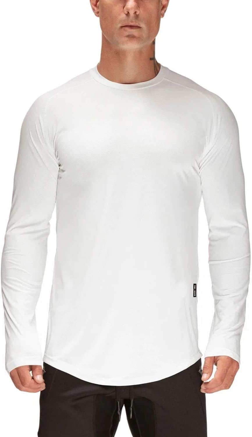 Mens Gym Workout Slim Fit Short Sleeve T-Shirt Cotton Performance Athletic Shirts Running Fitness Tee Loungewear - Image 2