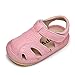 Sandalias Verano Bebé Ninas Zapatos Cuero Suave de Primeros Pasos Bebé Nina Calzado Playa Antideslizante Puntera Cerrada Bebe Ninas 18 EU,Rosa