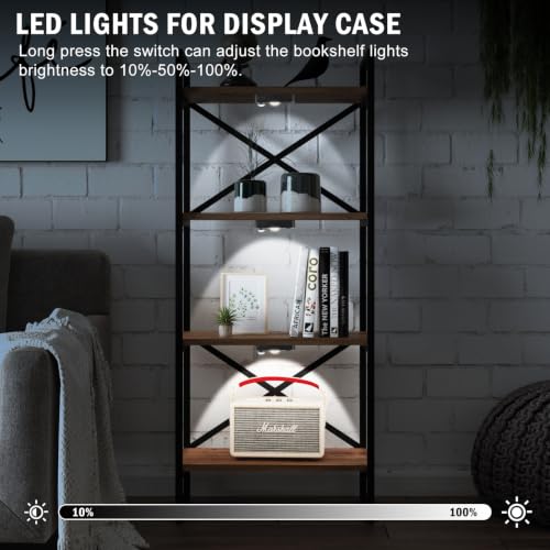 Image of Black Motion Sensor Night Light, Wireless Rechargeable Puck Lights for Cabinet, Dimmable Stick on LED Closet Lights, Daylight White Motion Sensor Light Indoor(6 Pack)