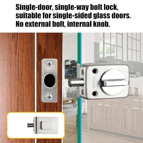 Serrure pour porte de douche en verre auto-adhésive robuste