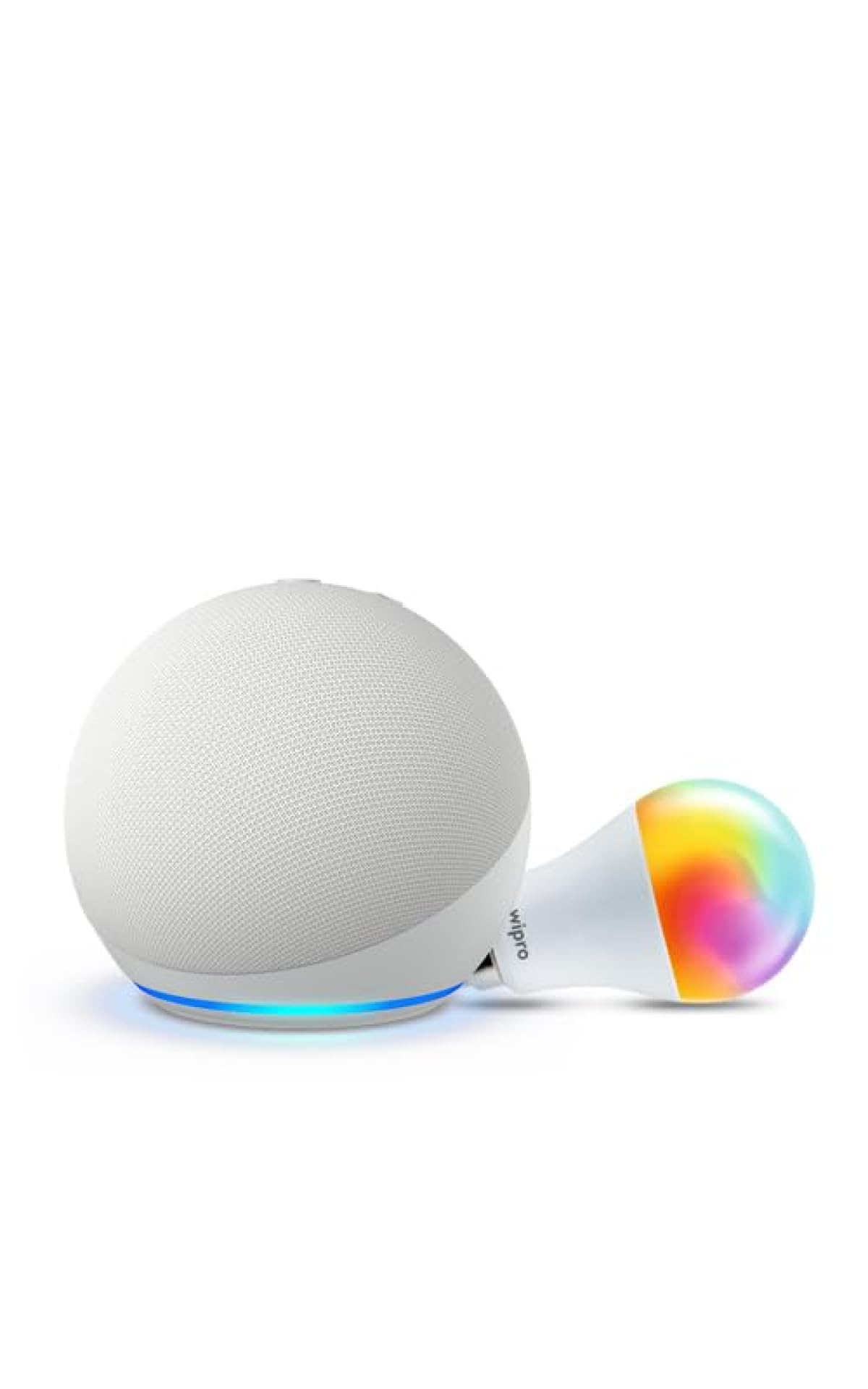 Amazon Echo Dot (5th Gen, White) Combo with Wipro Simple Setup 9W LED Smart Bulb-image-37