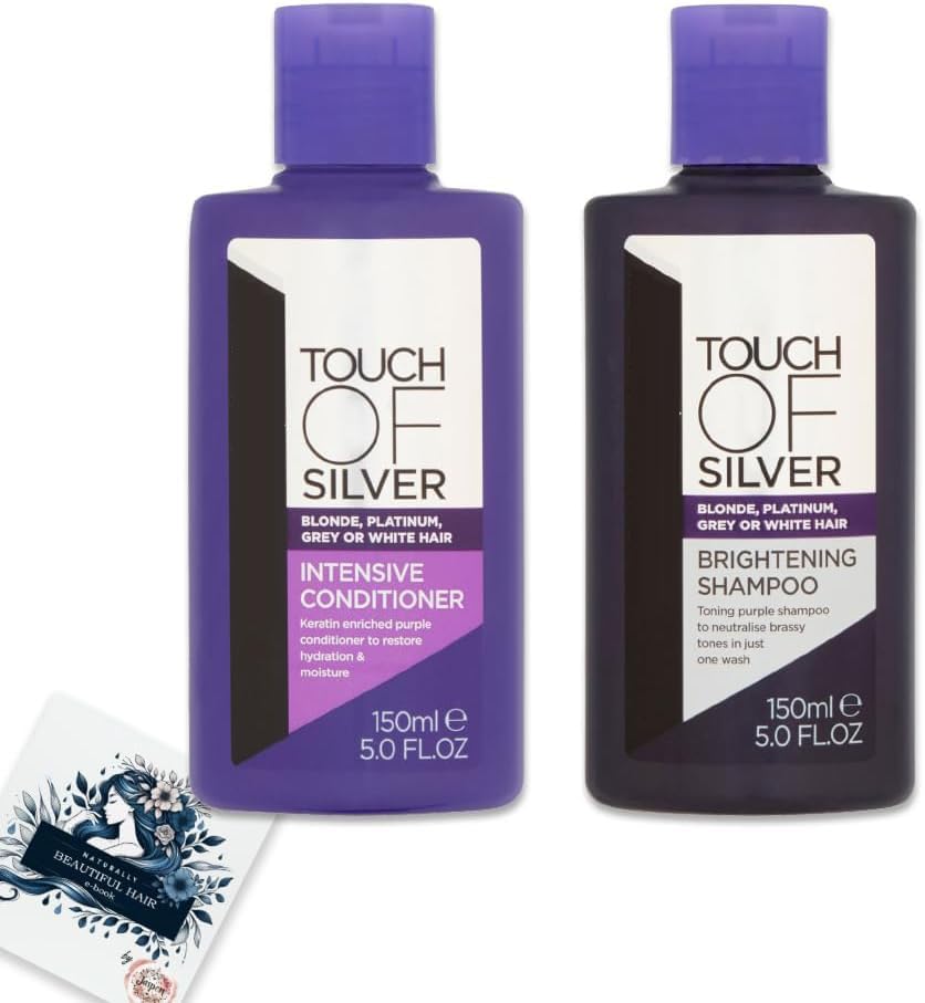 Touch Of Silver Conditioner & Shampoo Set, Intense Hydration & Brightening, Twin Pack Provoke for Blonde, Platinum & Grey, Formulated With Violet and Blue Pigments, Included Hair Care ebook