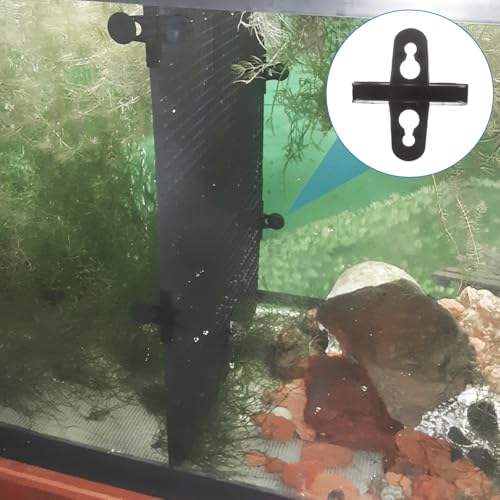 Image of 12 PCS 12x12 Inch Fish Tank Divider 10 Gallon Aquarium Divider with Sucker Clips Plastic Fish Tank Separator Black Egg Crate Light Diffuser Fish Separator for Aquarium Plastic Grid Panel