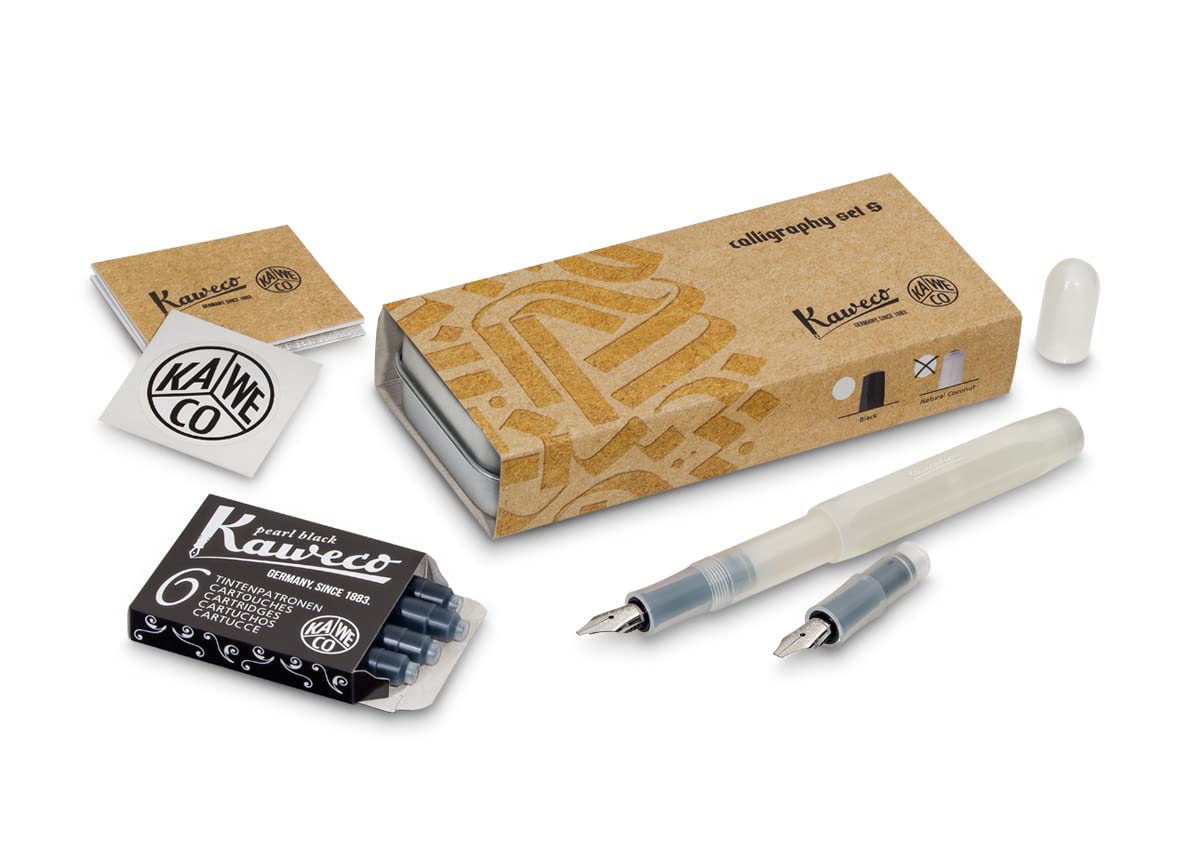 KAWECO CALIS-NC Caveco Calligraphy Set, Small, Natural Coconut, 0.06/0.09 inches (1.5/2.3 mm), Genuine Imported