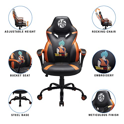 Subsonic - Chaise Gaming Dragon Ball Super pour Enfant et Ado - Fauteuil de Bureau Ergonomique avec Mousse Haute Densité, Mécanisme à Bascule et Accoudoirs Confortables - Hauteur Réglable - Noir – Image 5