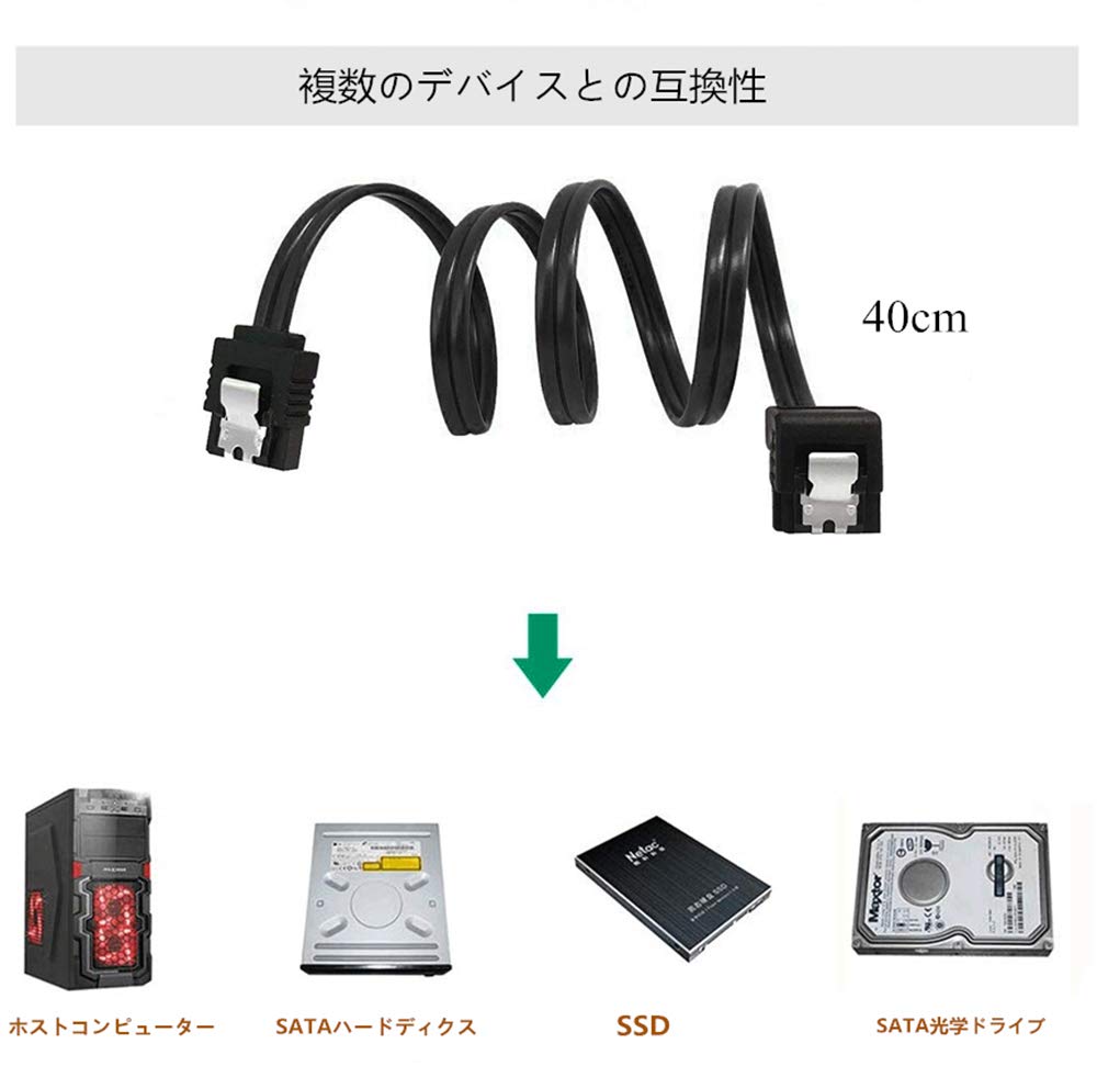 kk.様上L下L Amazon.co.jp: SATA Cable, L-Shaped, Sata3 Serial ATA 3 Cable, SAS