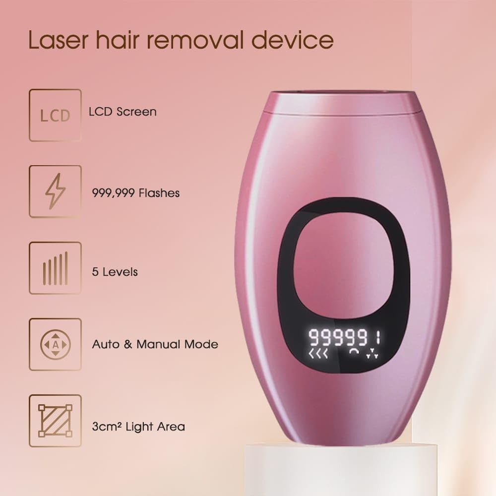 Flashes Bikinis IPL impulsy depilator bezbolesne laserowe usuwanie włosów twarzy profesjonalne urządzenia do depilacji wyświetlacz LCD (czarny)