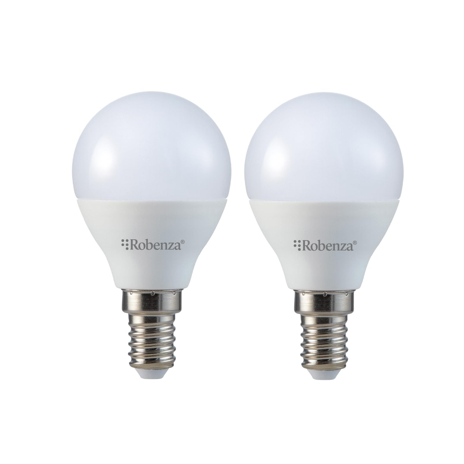 Robenza E14 LED Dimmable Golf Ball G45(P45) Bulb, 4.8W (40W Equivalent), 470lm, Bright Daylight 6500K, SES Small Edison Screw, Energy Saving Home Décor Ceiling Light Bulbs – Pack of 2