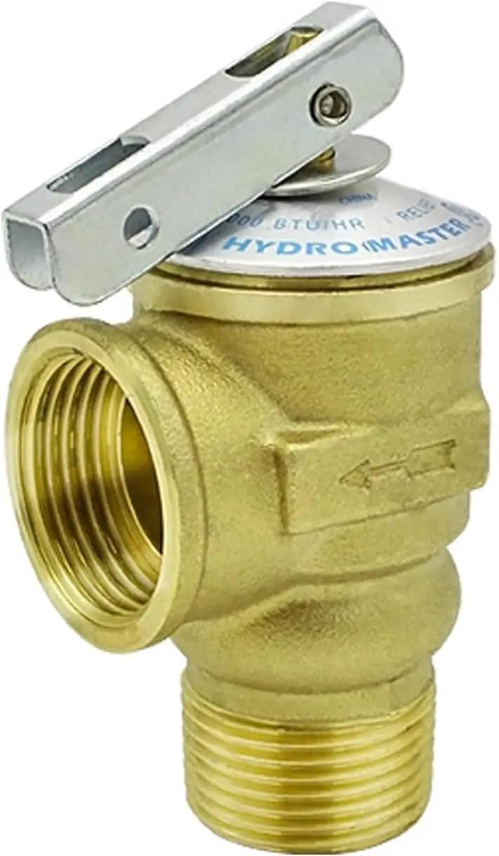 Valvole di sicurezza Kit valvola di servizio per scaldabagno senza serbatoio con valvola di sicurezza IPS da 3/4 di pollice, isolatore in ottone pulito Valvola di Sovrappressione(Blue)
