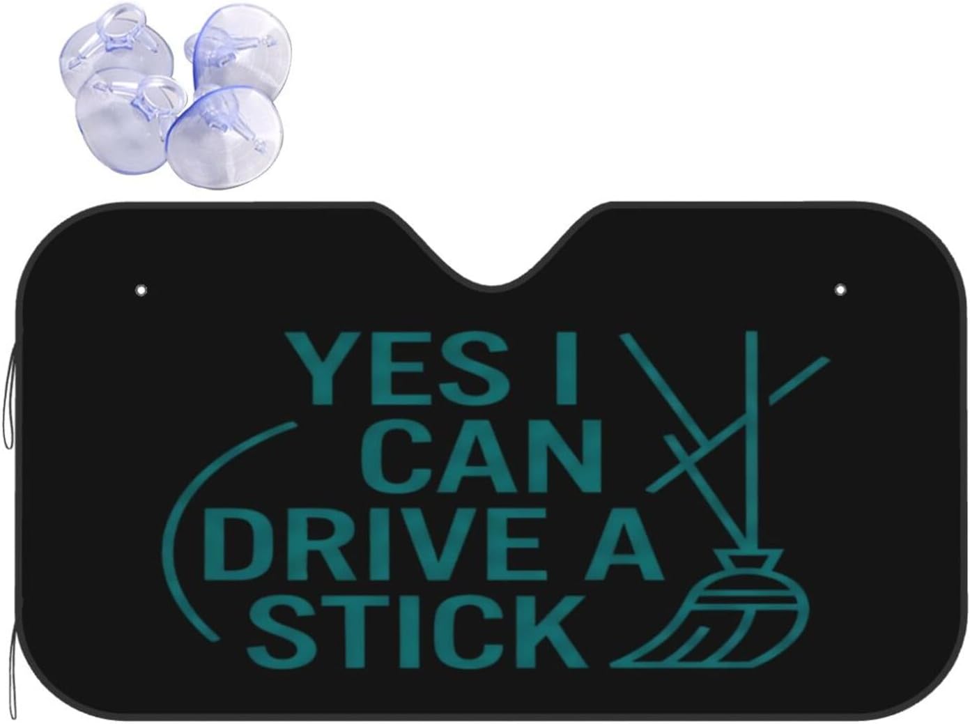 Yes I Can Drive A Stick | Halloween Witch Sarcastic Car Windshield Sunshade