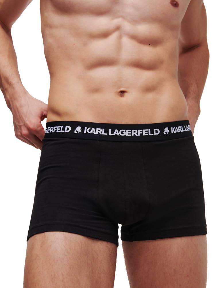 Karl Lagerfeld Hombre Logo Trunk Set (3 Pack) Black XL