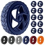 [IUGGAN] キャスターカバー スーツケース タイヤカバー 10個セッド キャリーケース 車輪カバー キャリーバッグホイールカバー シリコン 傷防止 静音 汚れ 転がり防止 荷物保護 地面保護 荷物用ホイールカバー 旅行用 車輪保護用 (三角全包み, ディープブルー, （5.0〜5.5cmの車輪に適用）)