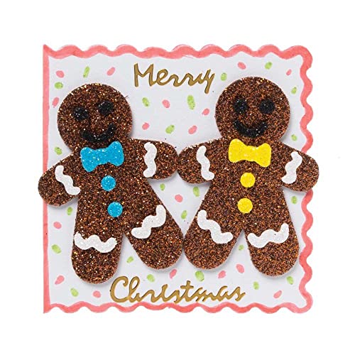 Baker Ross FE933 Gingerbread Glitter Stickers, Pack of 100, Kids Stickers, Ideal for Children's Arts and Crafts Projects - Image 3