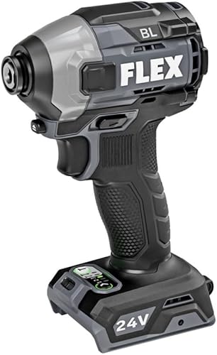 Miniatura 9 de FLEX Taladro de Impacto Hexagonal Inalámbrico sin Escobillas de 24V de 1/4 de Pulgada con 2,500 Libras-Pulgada de Torque y Expulsión Rápida, Kit