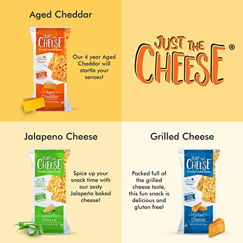 Just The Cheese Bars, Low Carb Snack - Baked Keto Snack, High Protein, Gluten Free, Low Carb Cheese Crisps - Jalapeno, 0.8 Ounces (Pack Of 10) #TOP5