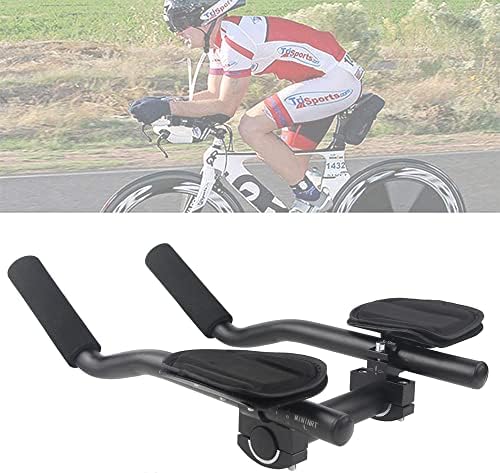 Bike Aero Bar, Aluminum Alloy Aero Bars for Road Mountain Bike, Bicycle Racing TT Handlebar Clip on Armrest Bar, Relaxation HandleTriathlon Handkebars …