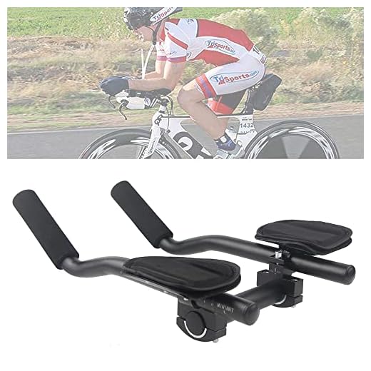Bike Aero Bar, Aluminum Alloy Aero Bars for Road Mountain Bike, Bicycle Racing TT Handlebar Clip on Armrest Bar, Relaxation HandleTriathlon Handkebars …