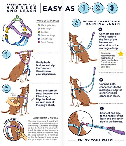 2 Hounds Design Freedom No Pull Dog Harness With Leash, Adjustable Gentle Comfortable Control For Easy Dog Walking, For Small Medium And Large Dogs, Made In Usa #TOP5