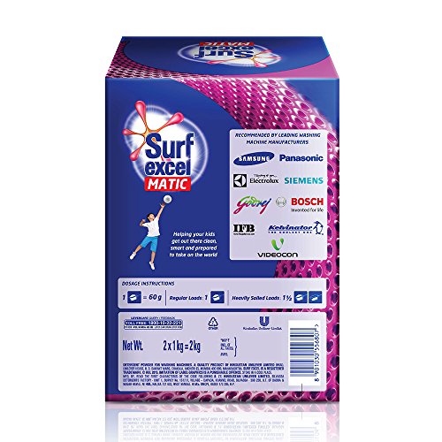 Image of Surf Excel Matic Front Load Liquid Detergent - 1 02 L And Surf Excel Matic Front Load Detergent Powder, 2 Kg