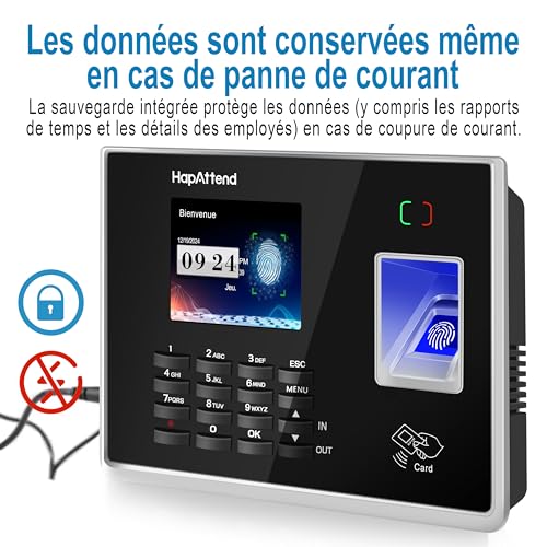 Pointeuse biométrique à empreinte digitale pour simplifier les plannings